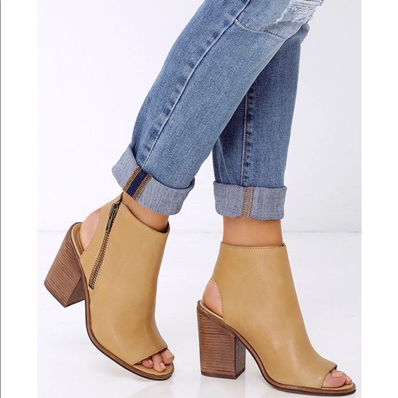 Steve Madden Shoes - Steve Madden Terraa Women Peep-Toe Leather Bootie